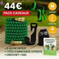 Tuyau Extensible 22 M – Pack 44 € (au lieu de 59,99 €), Buse 10 Modes + Crochet
