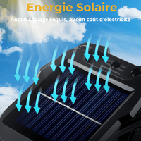 Lampe solaire à pince, Portable, étanche, avec capteur de mouvement