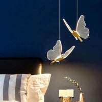 Lampe LED Suspendue en Forme de Papillon au Design Nordique