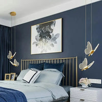 Lampe LED Suspendue en Forme de Papillon au Design Nordique