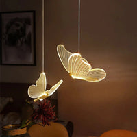 Lampe LED Suspendue en Forme de Papillon au Design Nordique