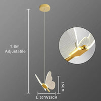 Lampe LED Suspendue en Forme de Papillon au Design Nordique