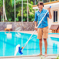 Aspirateur de Piscine Portable 40″ avec Brosse – Nettoyeur à Jet Sous-Marin