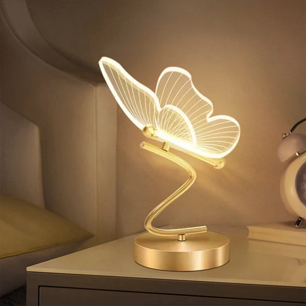 Lampe Papillon Nordique USB – Lampe de Table LED Décorative